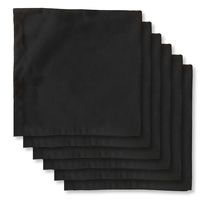 JUEGO DE 6 SERVILLETAS DE TELA 50X50 NEGRO