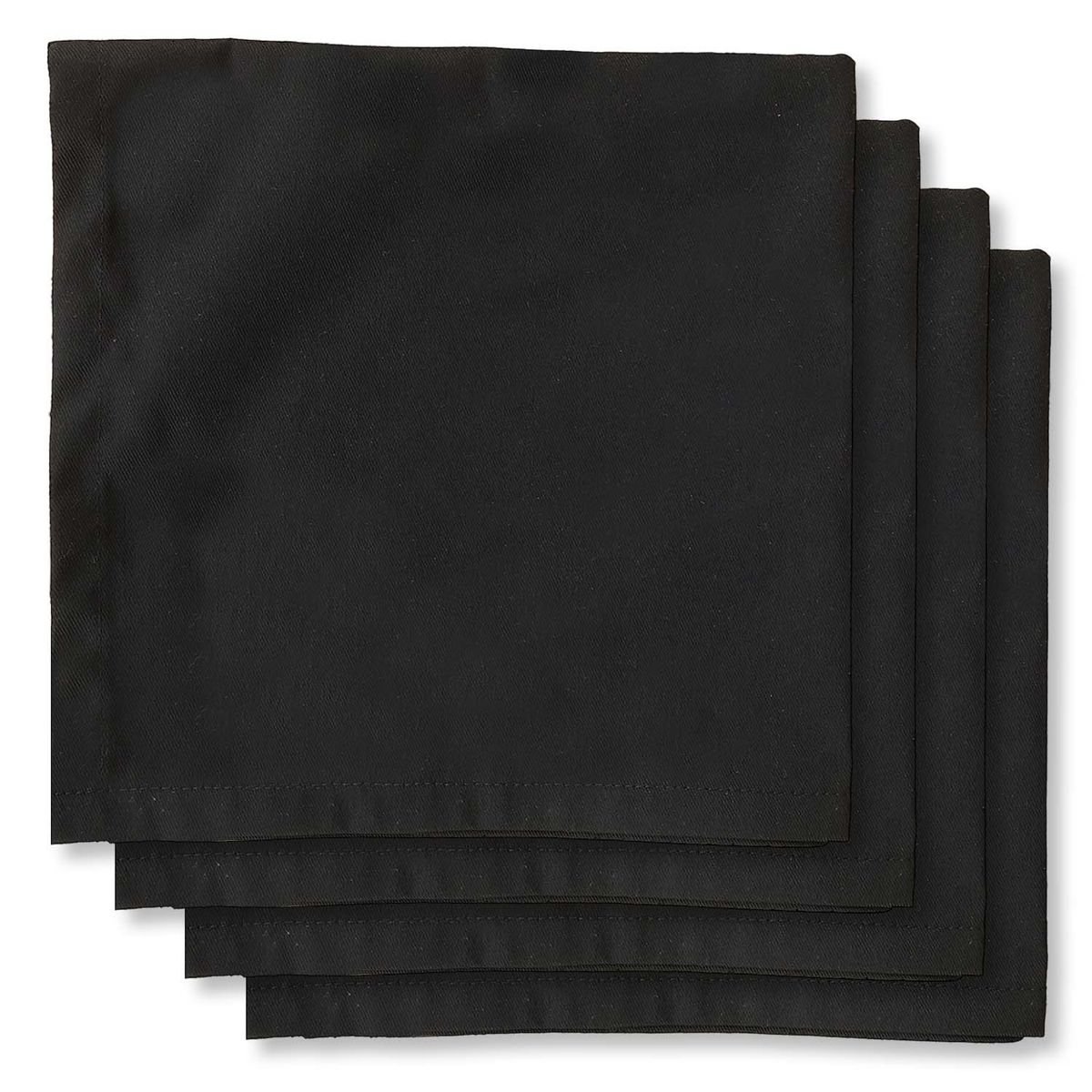 ELIZABETH PEPER - JUEGO DE 4 SERVILLETAS DE TELA 50X50 NEGRO.