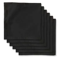 JUEGO DE 6 SERVILLETAS DE TELA 45X45 NEGRO.