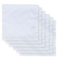 JUEGO DE 6 SERVILLETAS DE TELA 40X40 BLANCO