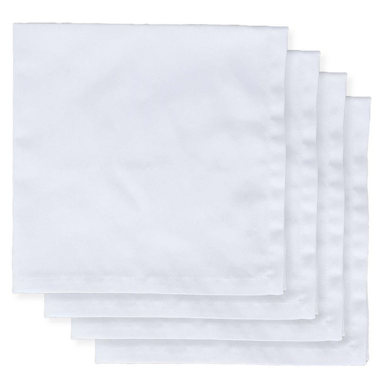 JUEGO DE 4 SERVILLETAS DE TELA 40X40 BLANCO
