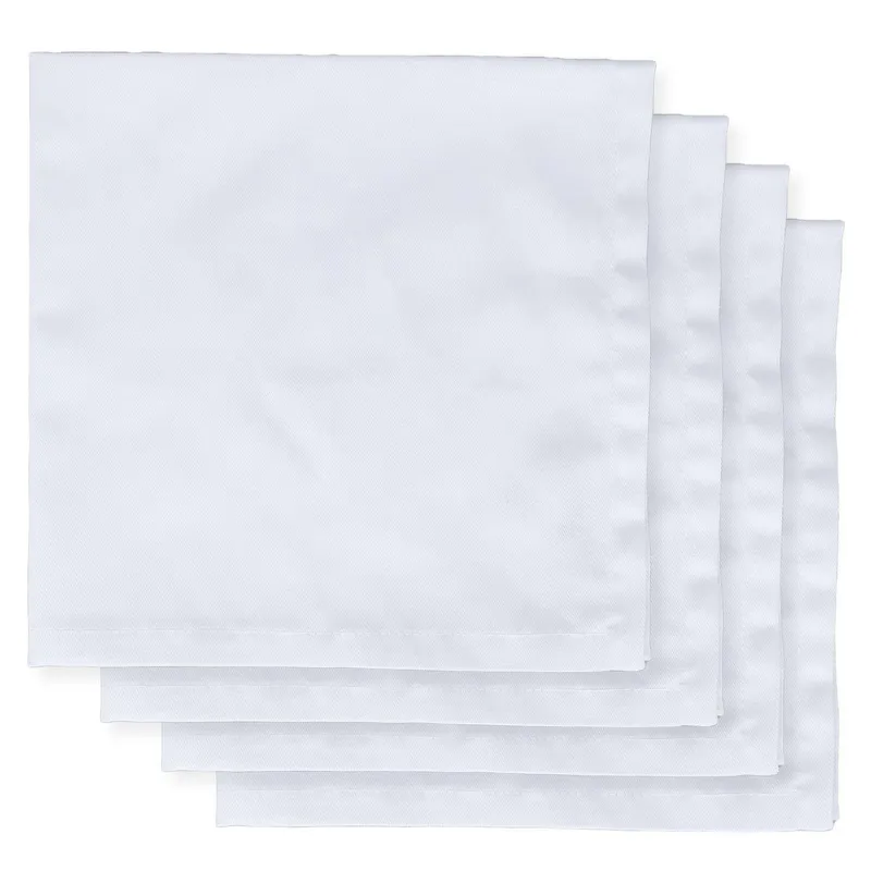 ELIZABETH PEPER - JUEGO DE 4 SERVILLETAS DE TELA 40X40 BLANCO