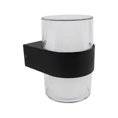 LED STUDIO - APLIQUÉ MURO BULLET 14W LUZ CÁLIDA IP65 NEGRO