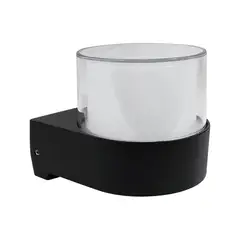LED STUDIO - APLIQUÉ MURO BULLET 7W LUZ CÁLIDA IP65 NEGRO