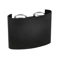 LED STUDIO - APLIQUÉ BIFOCAL RINO 12W LUZ CLDA IP65 NEGRO