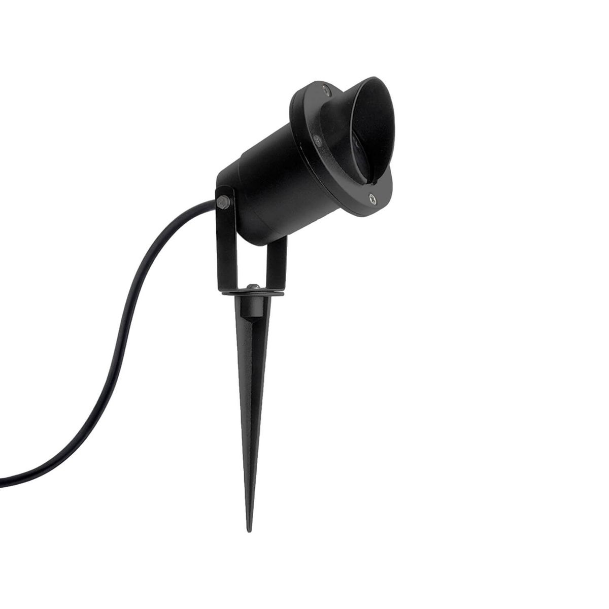 LED STUDIO - ESTACA LED STUDIO CON VISERA SIN AMPOLLETA GU10 NEGRA