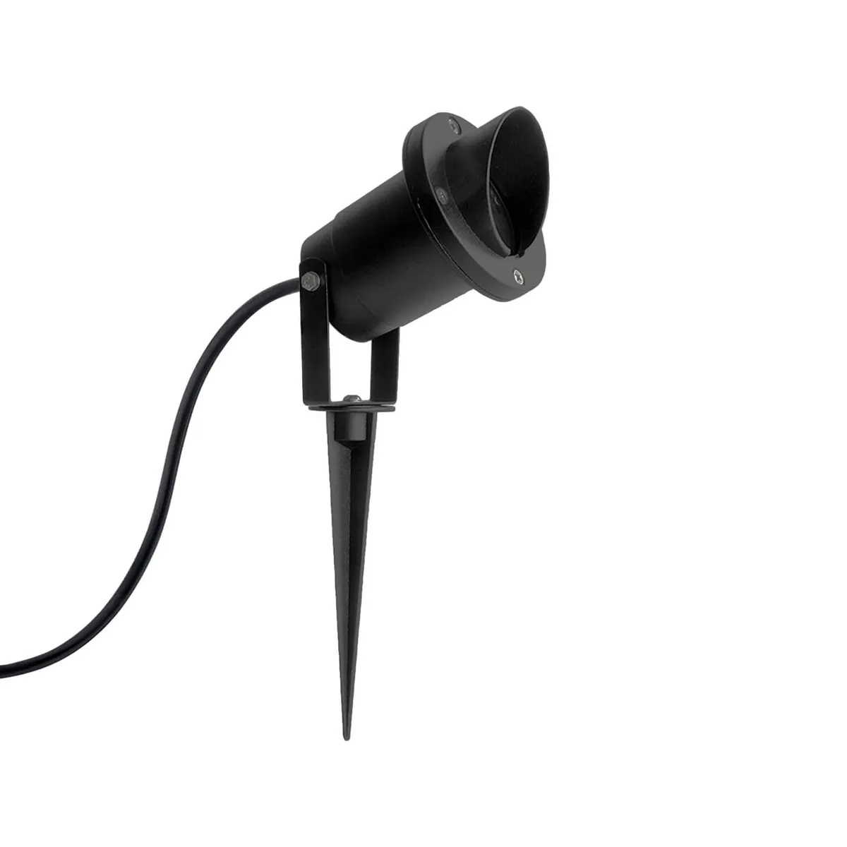 LED STUDIO - ESTACA LED STUDIO CON VISERA SIN AMPOLLETA GU10 NEGRA