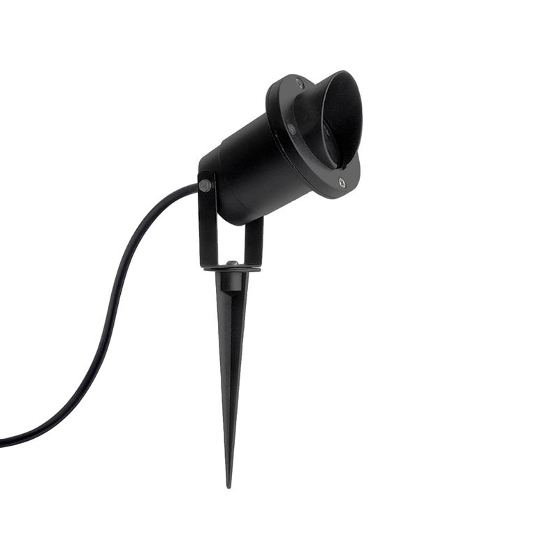 LED STUDIO - ESTACA LED STUDIO CON VISERA (SIN AMPOLLETA GU10) NEGRA