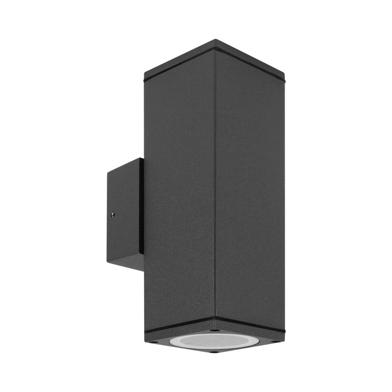 LED STUDIO - APLIQUÉ MURO LED STUDIO CUAD BIFOCAL GRIS GU10 IP54 S/AMP