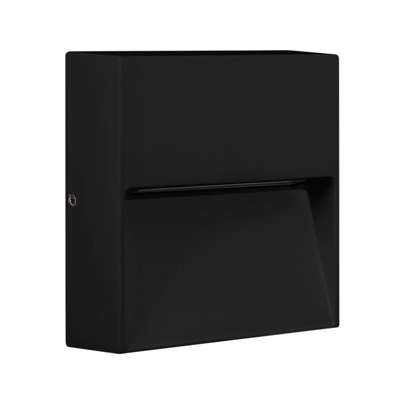 LED STUDIO - APLIQUÉ MURO LED STUDIO 3W LUZ CÁLIDA IP54 NEGRO