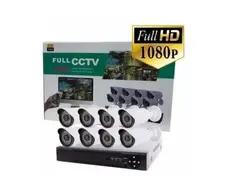 GENERICO - Kit Cctv Con 8 Cámaras De Seguridad Mas Dvr 1080p Full Hd