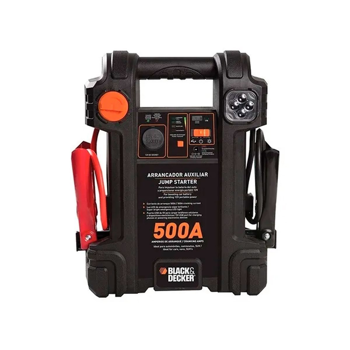 BLACK+DECKER - Partidor Auxiliar Para Autos Black+Decker JS500S-B2C 500amp