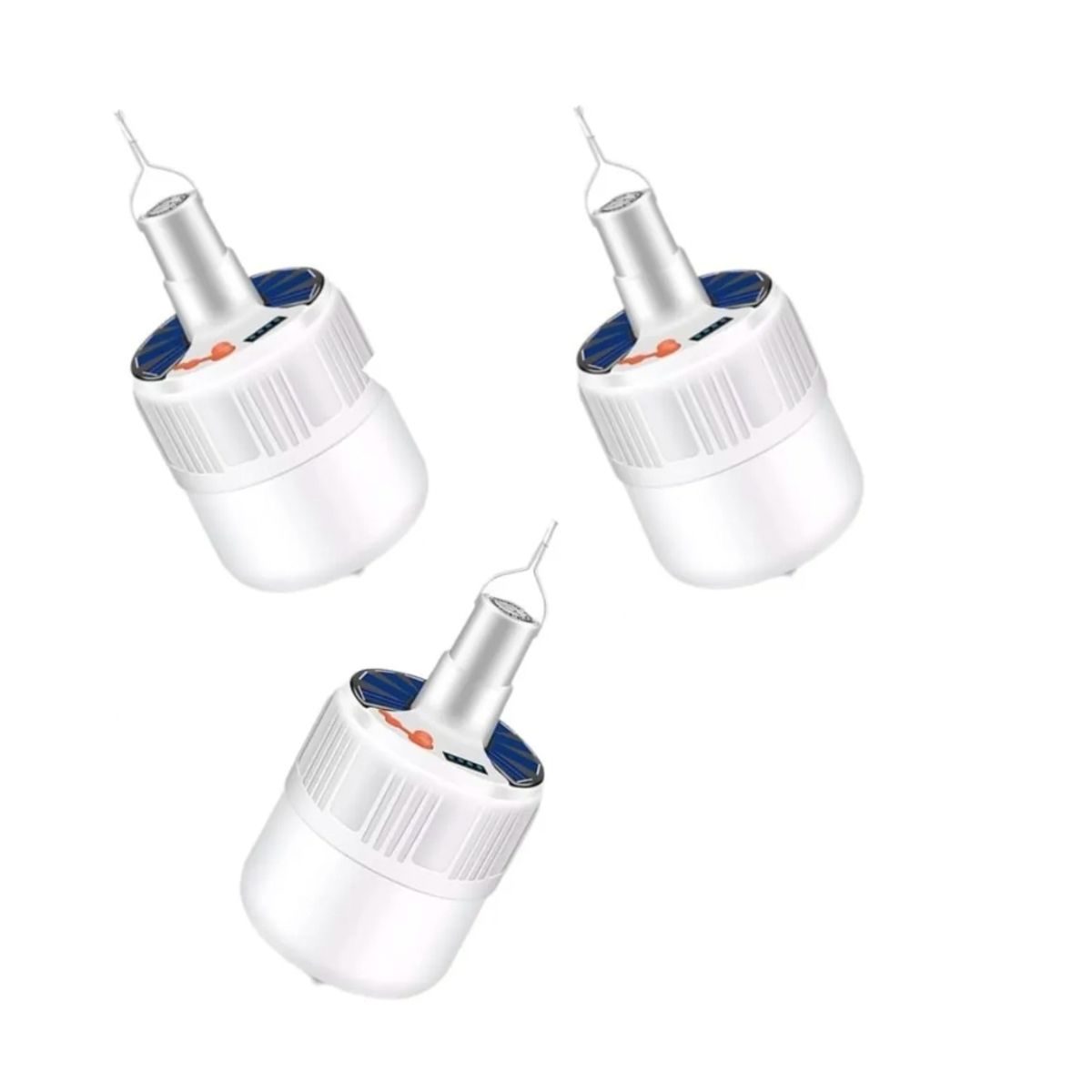 GENERICO - 3 x Lámpara Led Solar Recargable Camping Usb Foco