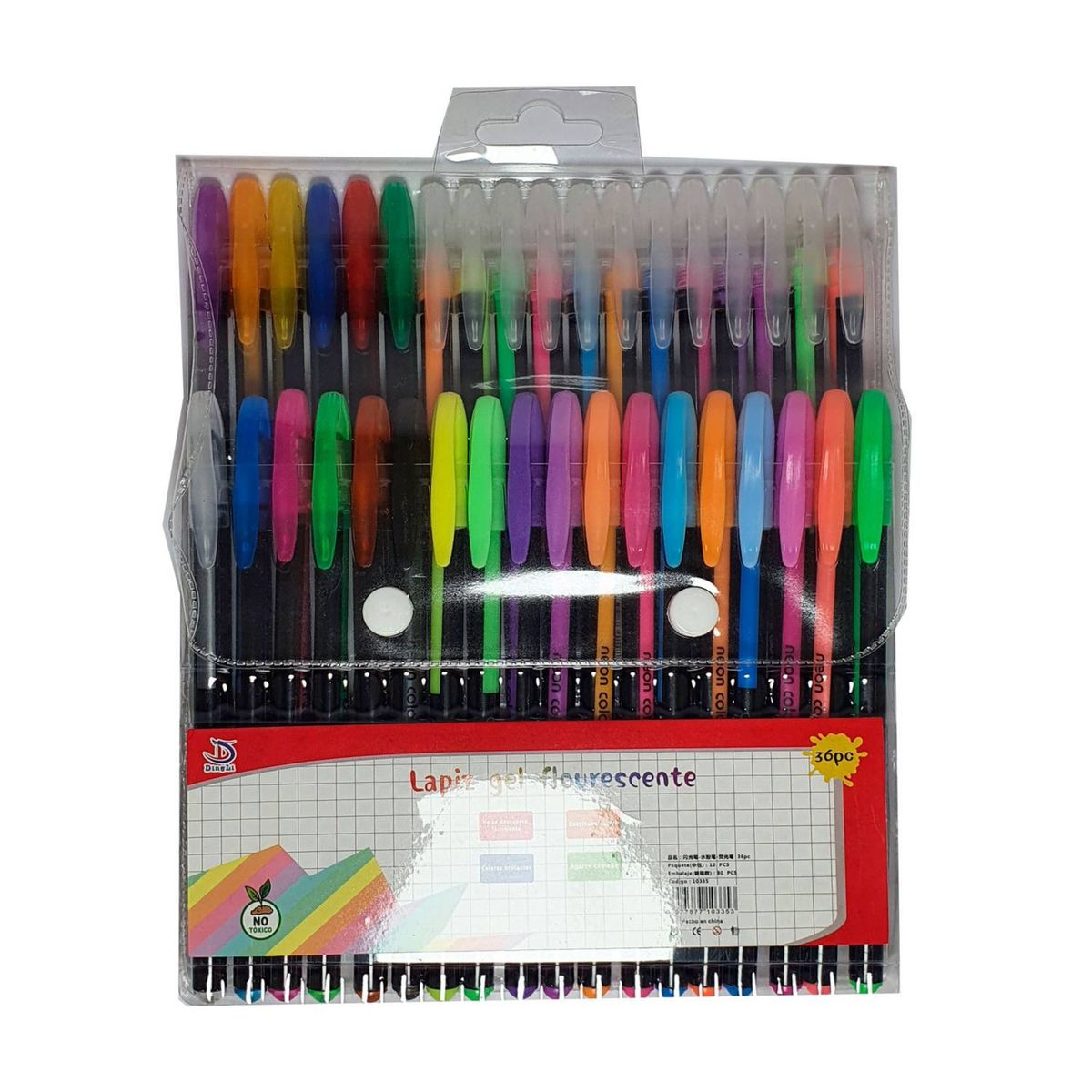 GENERICO - Set Colores Gel Fluorescentes Neón 36nd