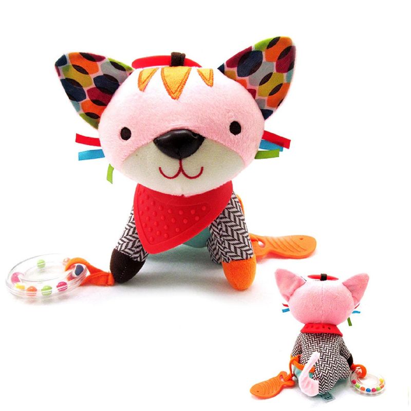 GENERICO - Peluche Juguete Gatito Sensorial con mordedor para bebe