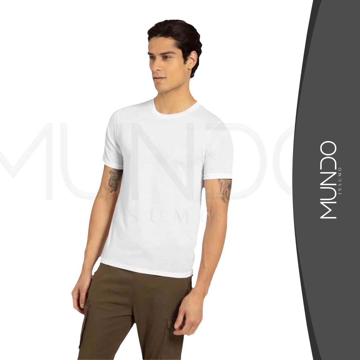 MUNDO INSUMO - Polera Poliéster Tacto Algodón De Hombre Para Sublimación