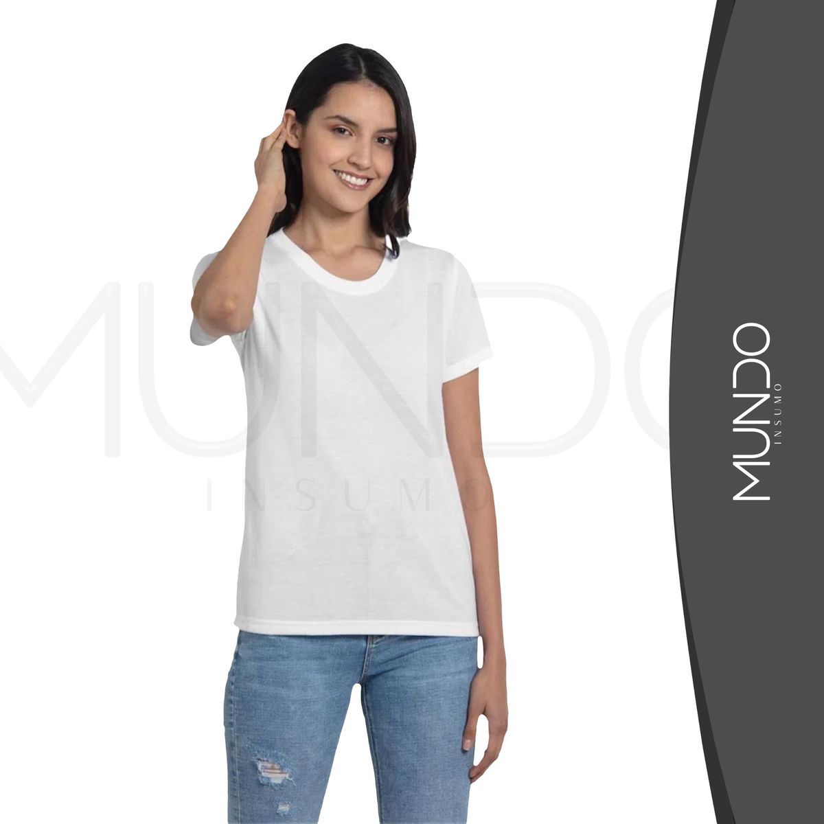 MUNDO INSUMO - Polera Poliéster Tacto Algodón De Mujer Para Sublimación