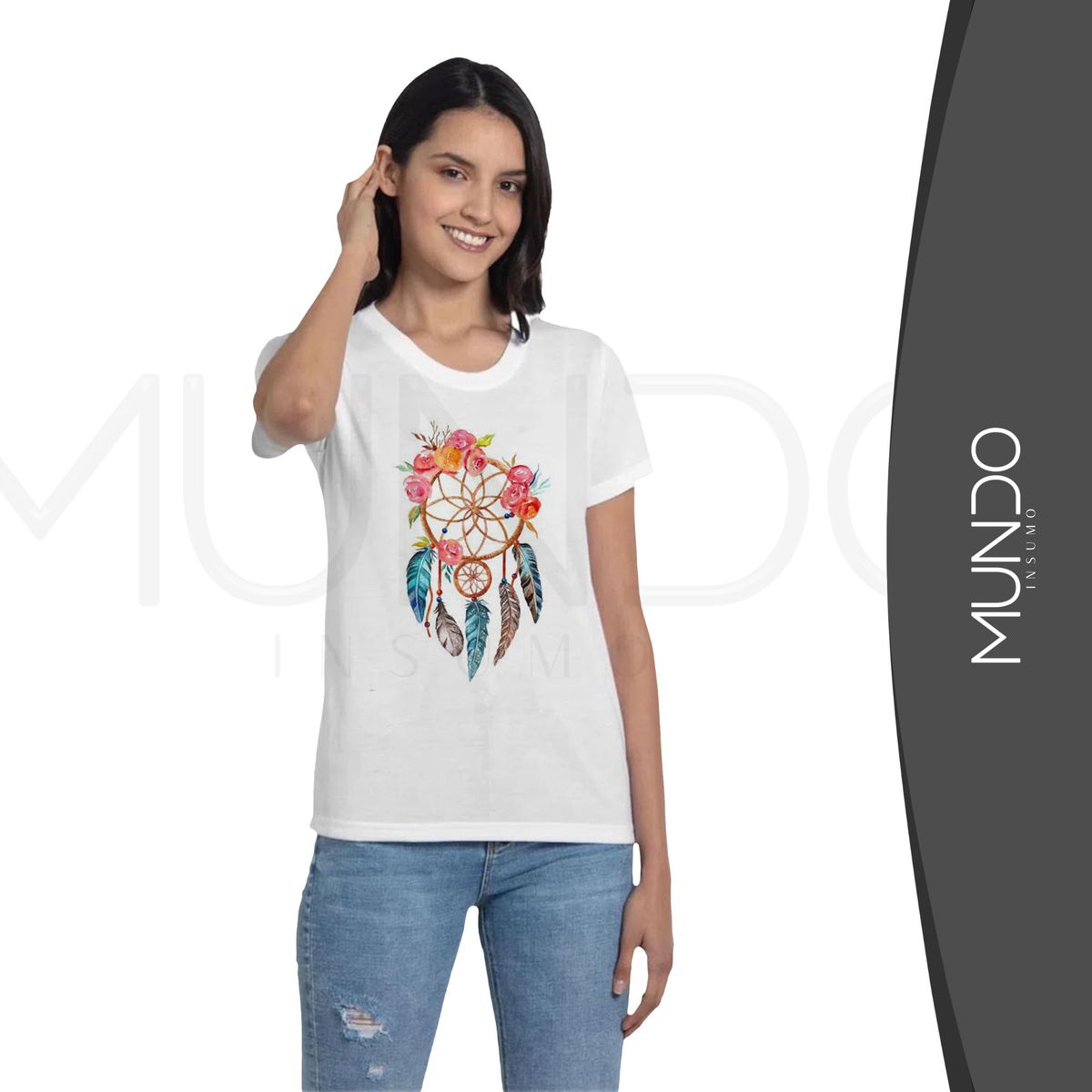 MUNDO INSUMO - Polera Poliéster Tacto Algodón De Mujer Para Sublimación