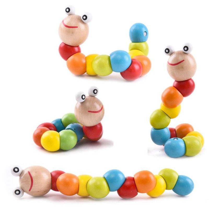GENERICO - Juguete Madera Montessori Para Bebe Y Niño Gusano