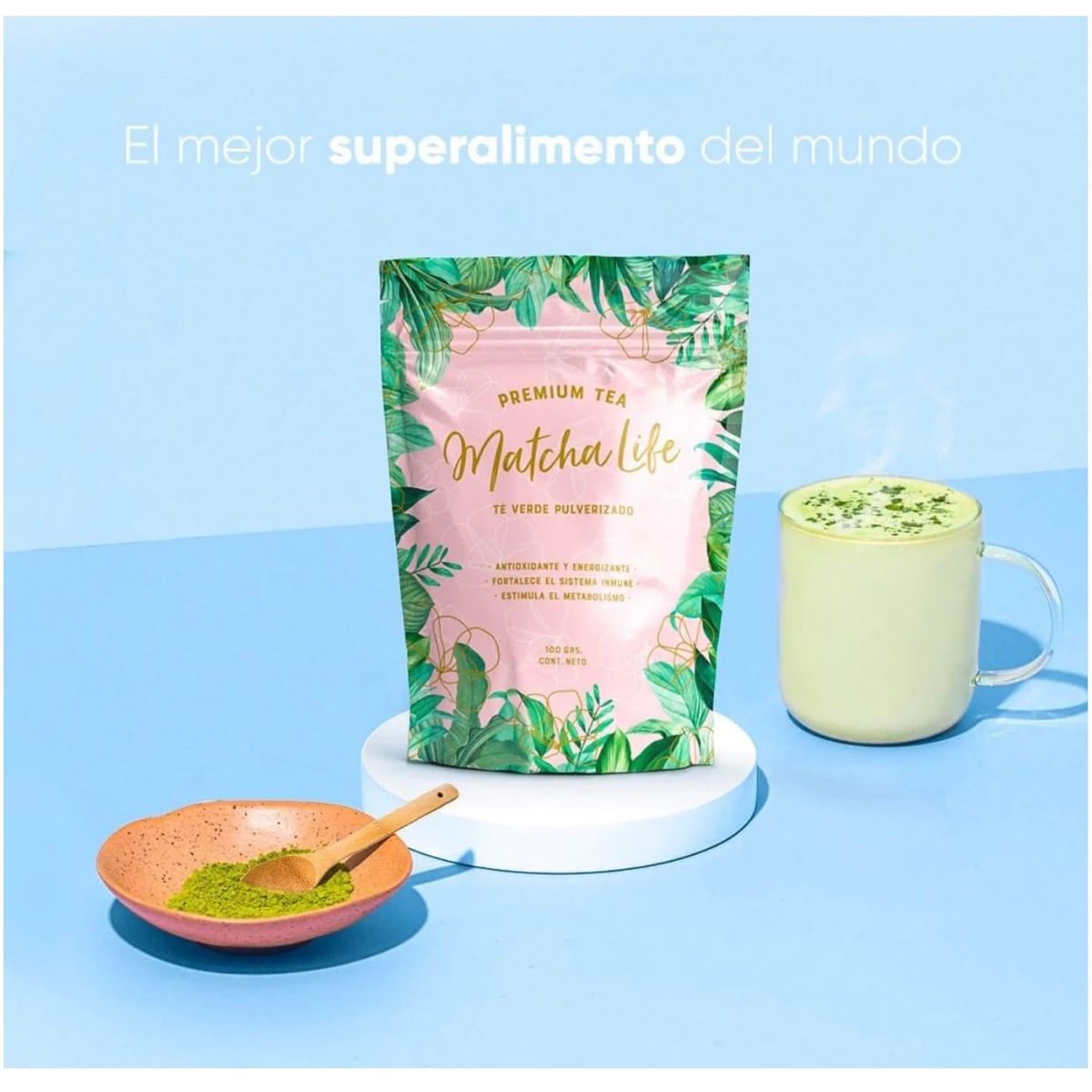 GENERICO - Pack x3 Té de Matcha Sachet Matcha Life 100 Grs