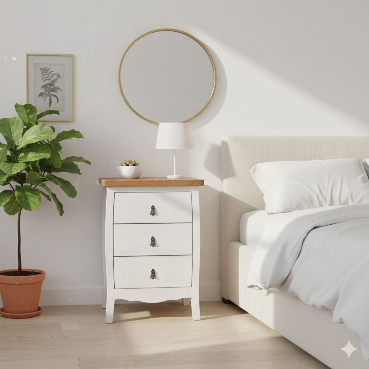 MUEBLES NATIVA - Velador Catalina 70x40x50