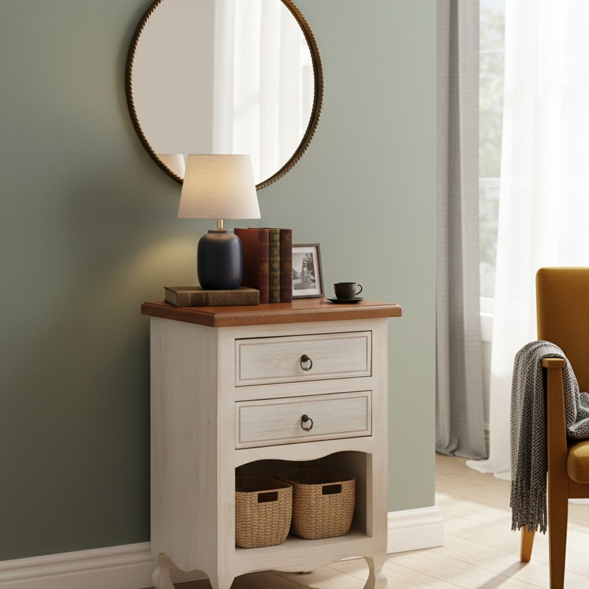 MUEBLES NATIVA - Velador Normando 70x40x50