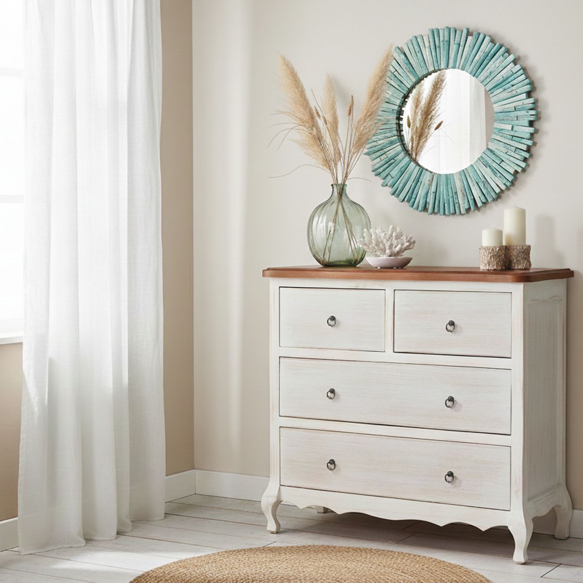 MUEBLES NATIVA - COMODA NORMANDO 90x100x45