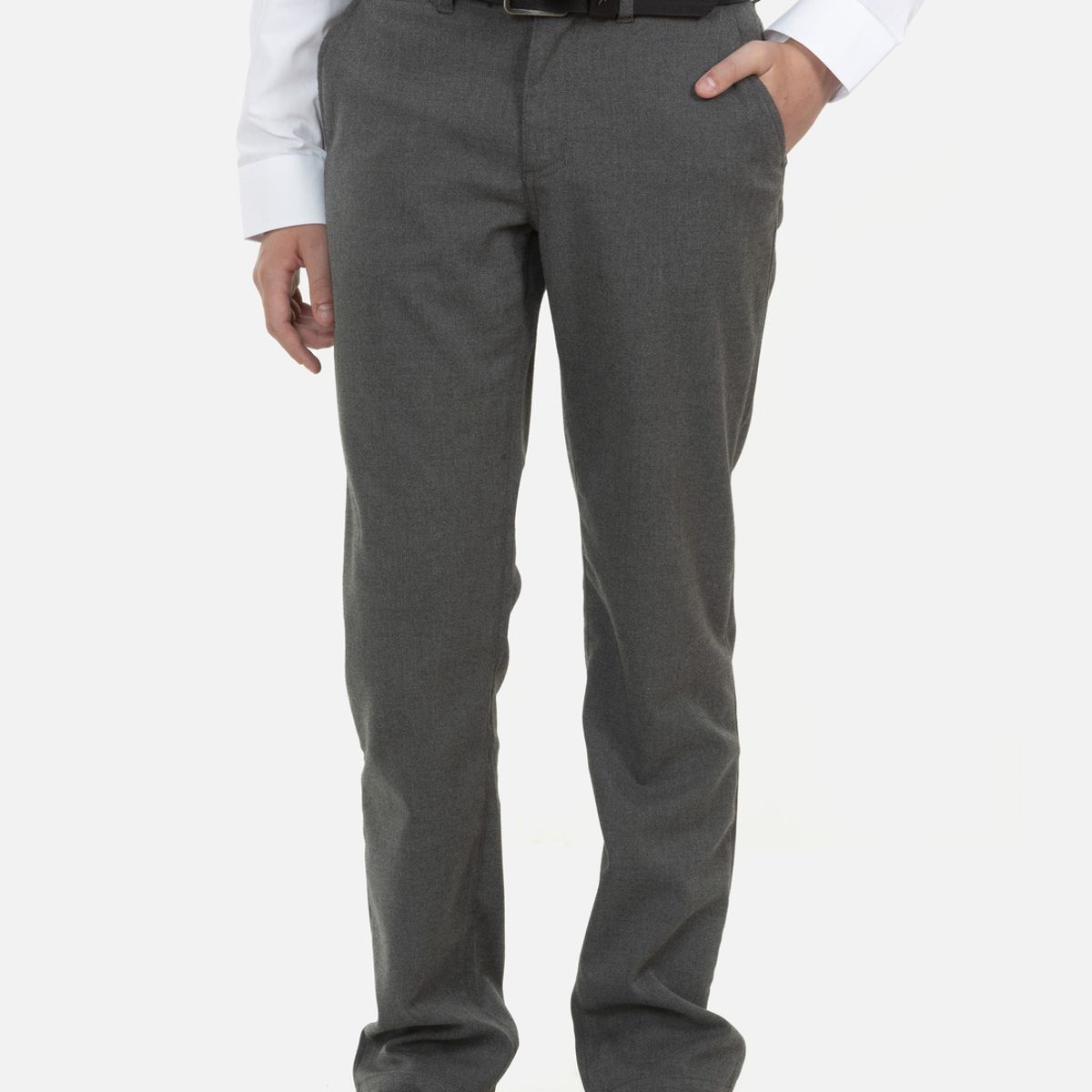 MAUI AND SONS - Pantalon Escolar Skinny Pretina Regular Juvenil Gris Maui and Sons