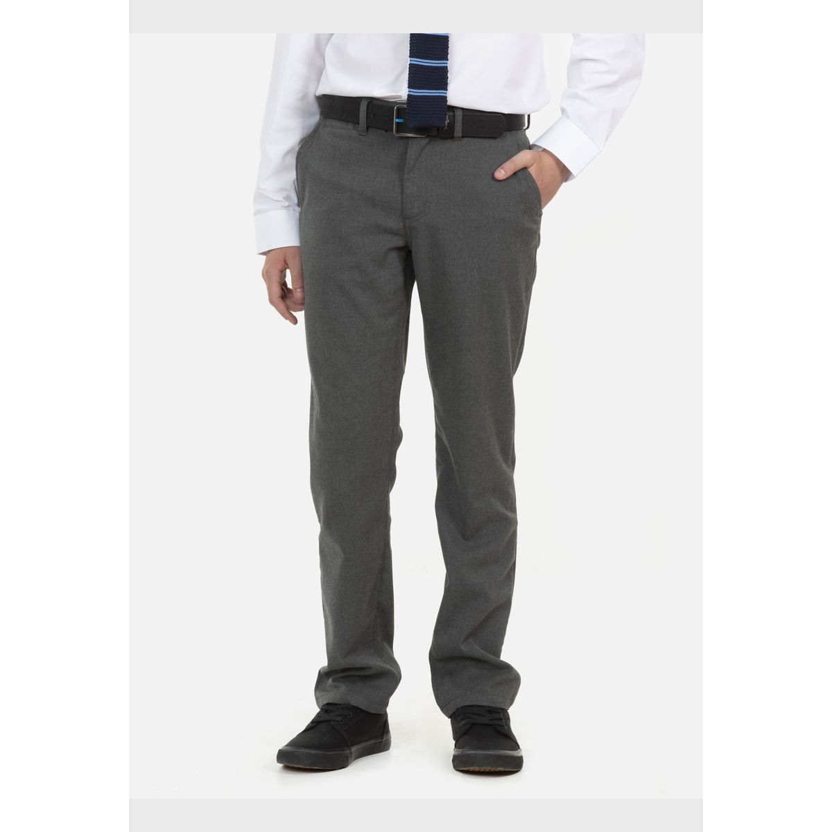 MAUI AND SONS - Pantalon Escolar Skinny Pretina Regular Juvenil Gris Maui and Sons