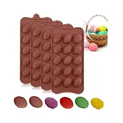 Pasteleria - Pack X4 Molde De Huevitos De Pascua Molde De Chocolate Huevo