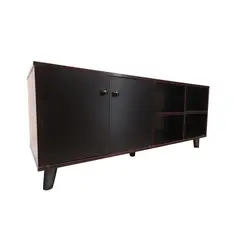 HOME & DESING - Rack Tv 50 Galano Negro - Wengue Mi Casa