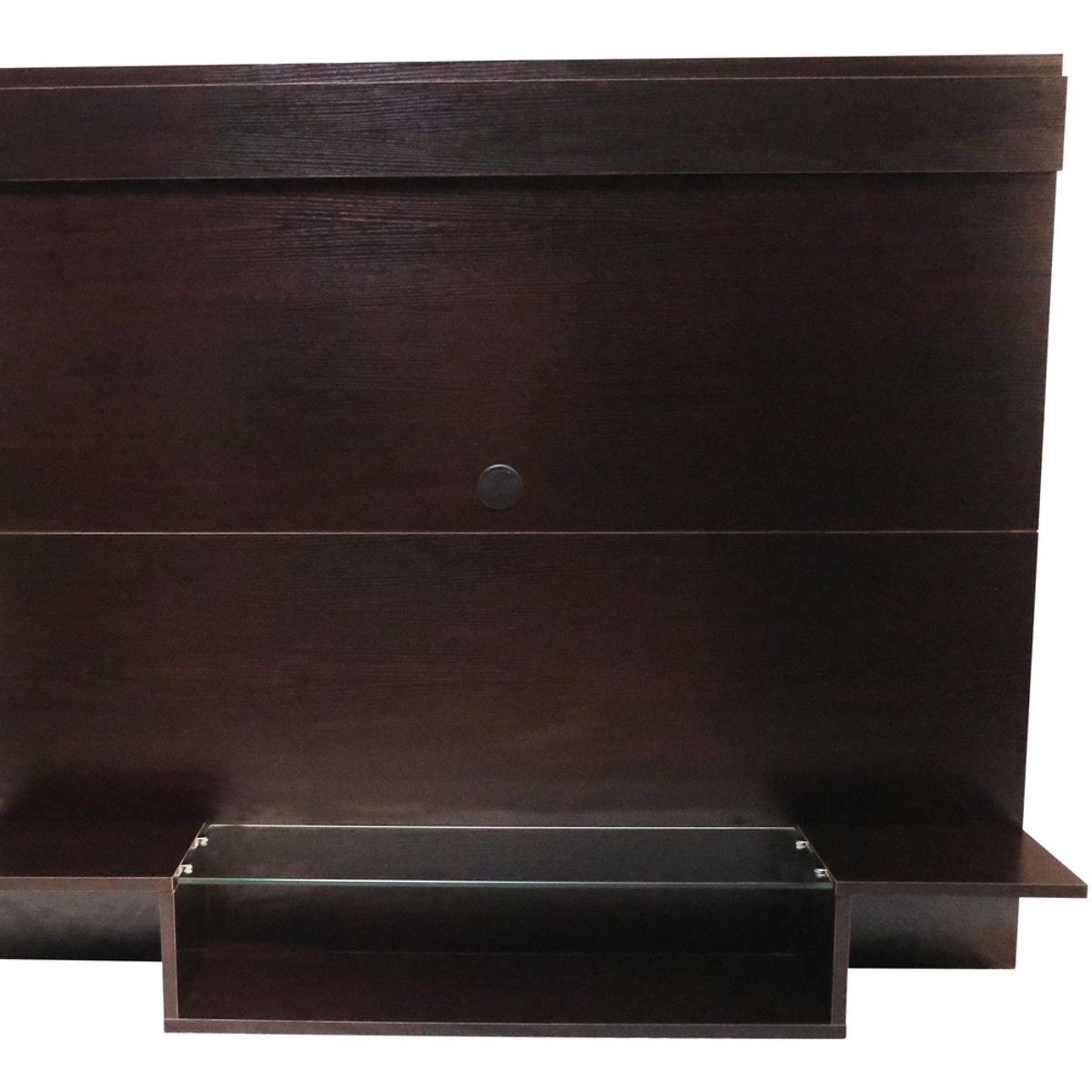 HOME & DESING - Panel Rack Tv 55 Elegant Wengue Con Vidrio Mi Casa