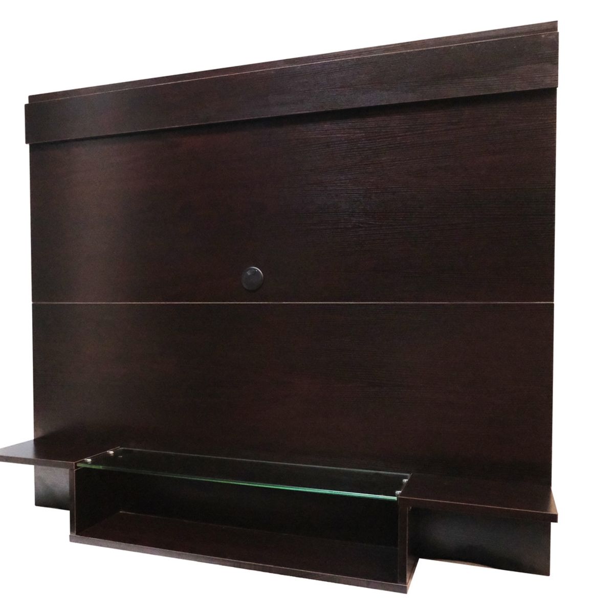 HOME & DESING - Panel Rack Tv 55 Elegant Wengue Con Vidrio Mi Casa