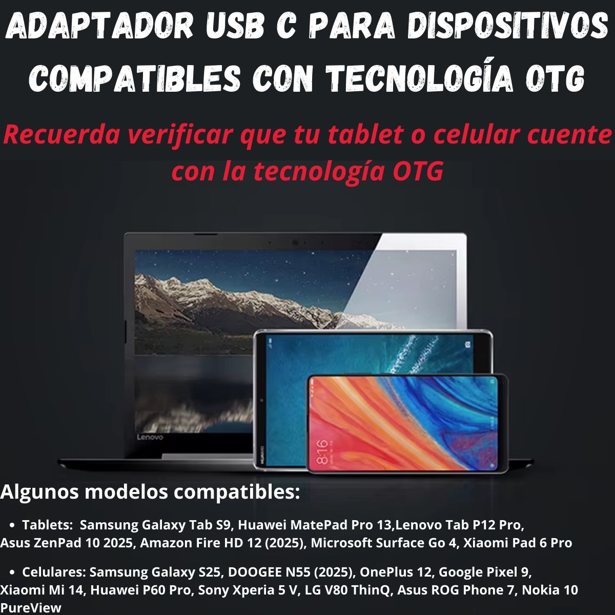 GENERICO - Adaptador Usb C Tipo Otg Para Celulares Tablets Pc Notebook