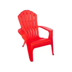 NECTAR - Silla Adirondack Plástica de Polipropileno Roja Liviana Apilable y Resistente