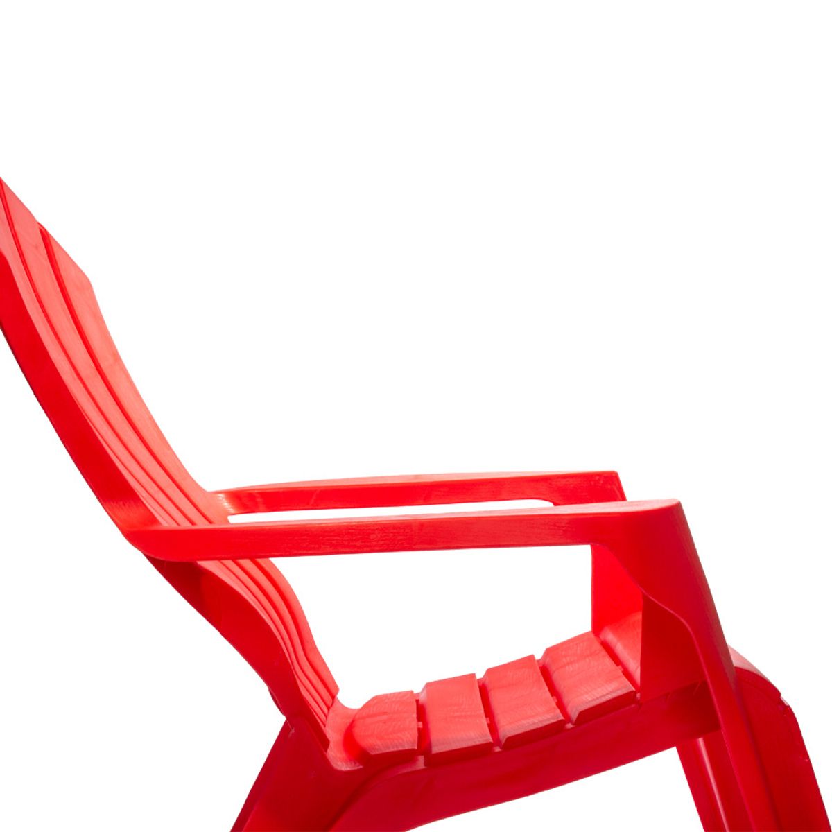 NECTAR - Silla Adirondack Plástica de Polipropileno Roja Liviana Apilable y Resistente