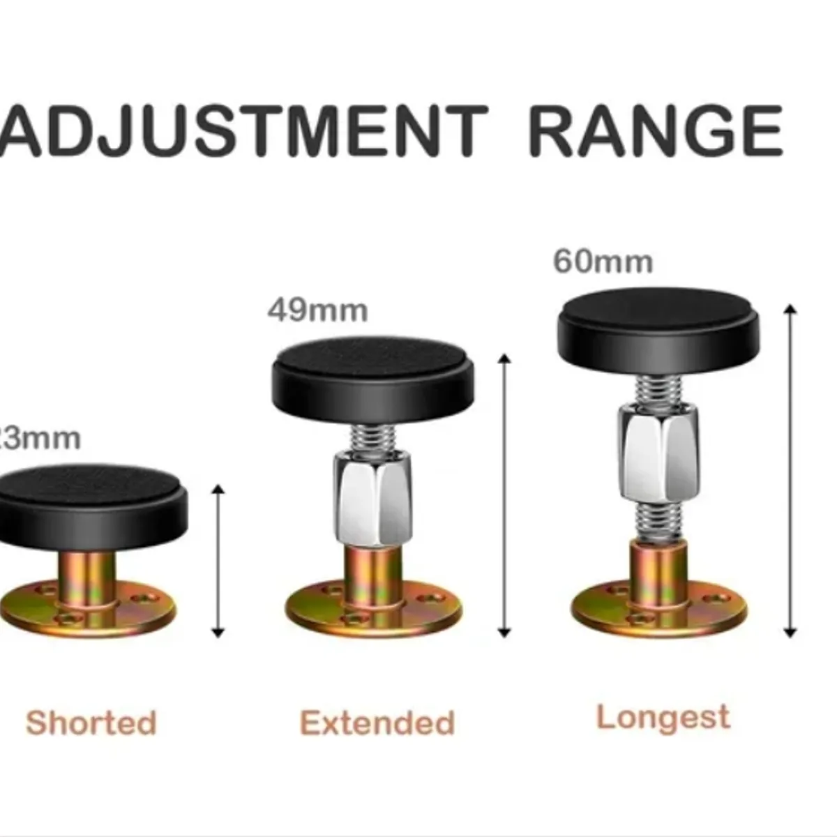 ESHOPANGIE - Tope Cama Pared Mueble Ajustable Antivibración 2 Unidades
