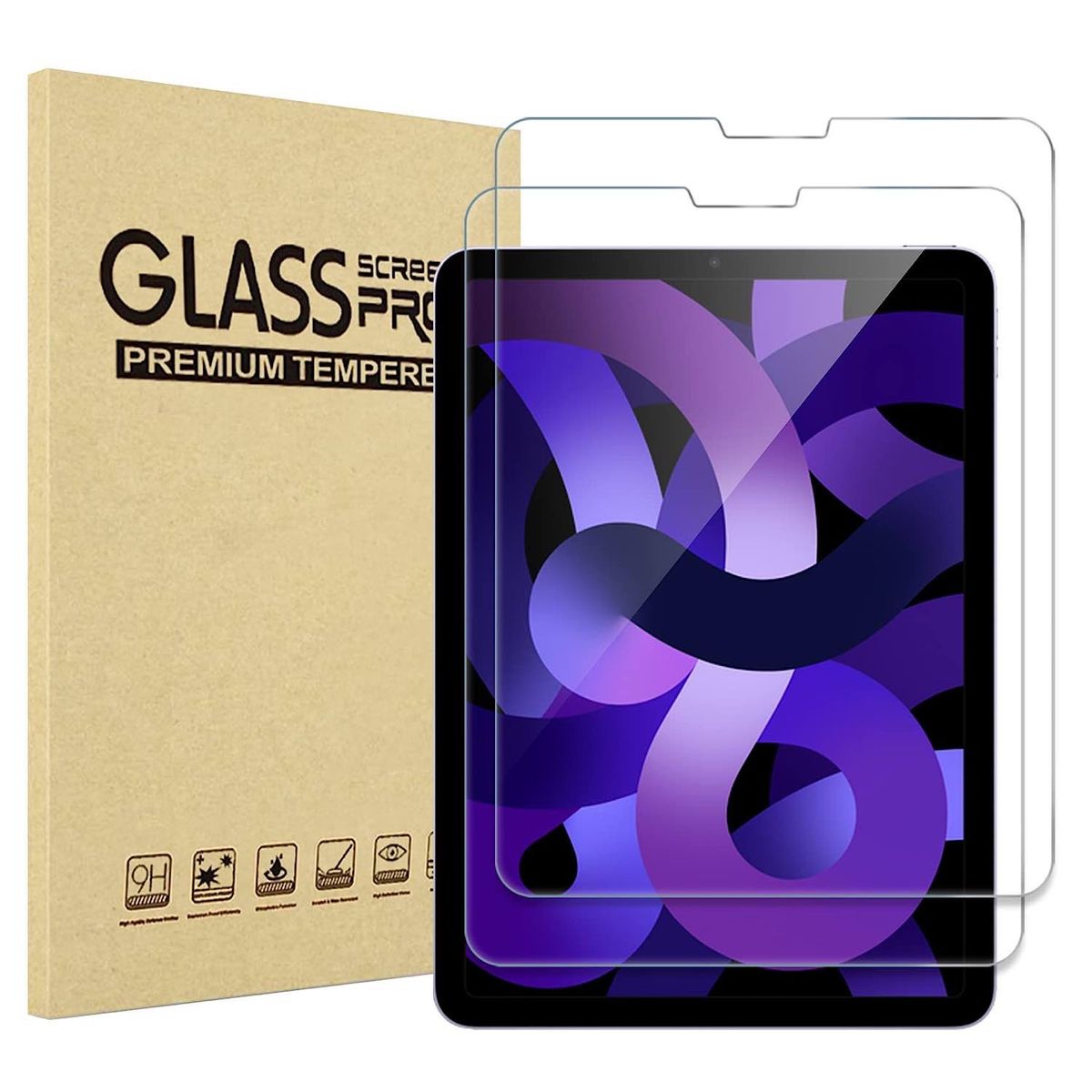 GENERICO - Pack Láminas De Vidrio Pantalla Para iPad Air de 10.9