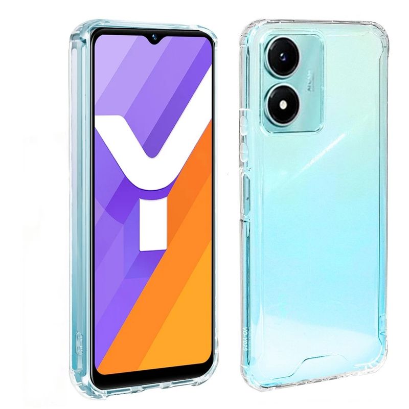 GENERICO - Carcasa Para Vivo Y02s 4G Transparente con Proteccion en Camara
