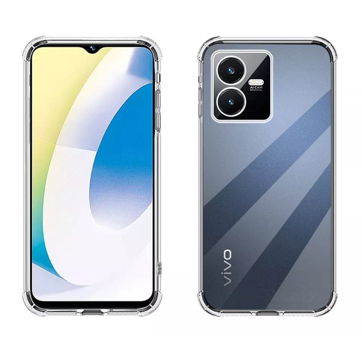 GENERICO - Carcasa Para Vivo Y22s Transparente con Proteccion en Camara