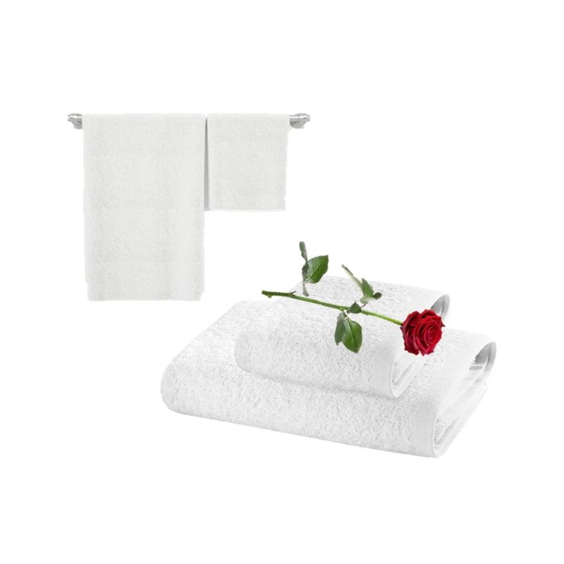 GENERICO - Juego De Toallas  Mano  Baño  Blanca Alta Calidad.