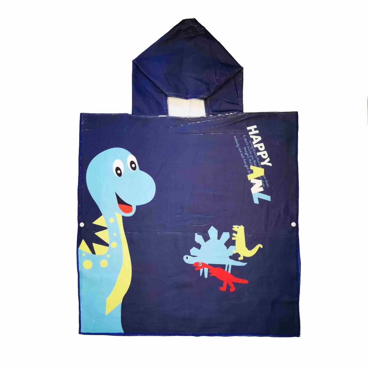 GENERICO - Toalla De Baño con Capucha Para niños Dino Happy