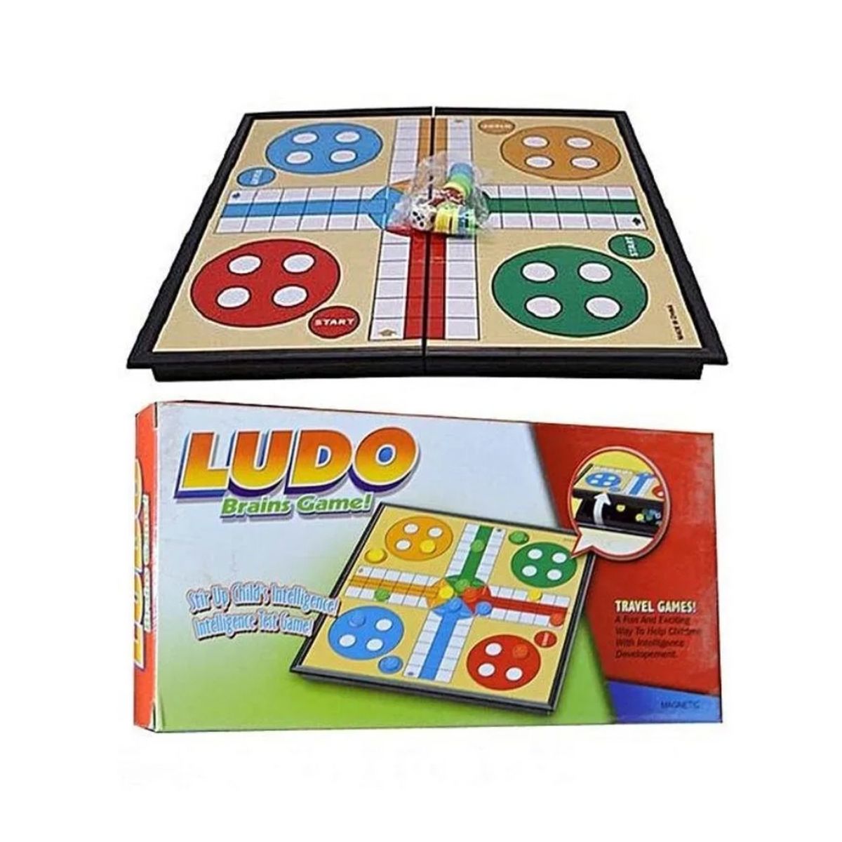 GENERICO - Ludo Magnetico Juego Mesa Clásico Educativo Tablero 18x18