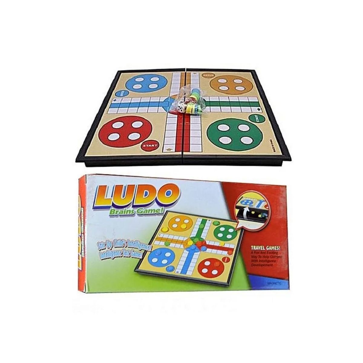 GENERICO - Ludo Magnetico Juego Mesa Clásico Educativo Tablero 18x18