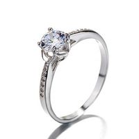 Anillo Plata 925 Compromiso Solitario Piedra Circones Mujer Joya