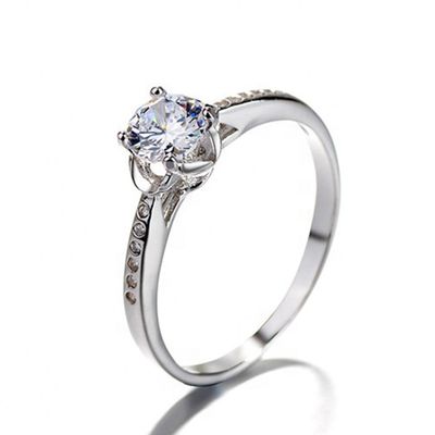 Imagen 1 del producto Anillo Plata 925 Compromiso Solitario Piedra Circones Mujer Joya