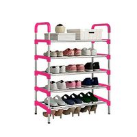 Zapatero Organizador 5 Pisos Estante Zapatos Para 15 Pares Rosa