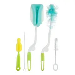 BEBE - Limpiador de mamadera cepillos verde 5 piezas