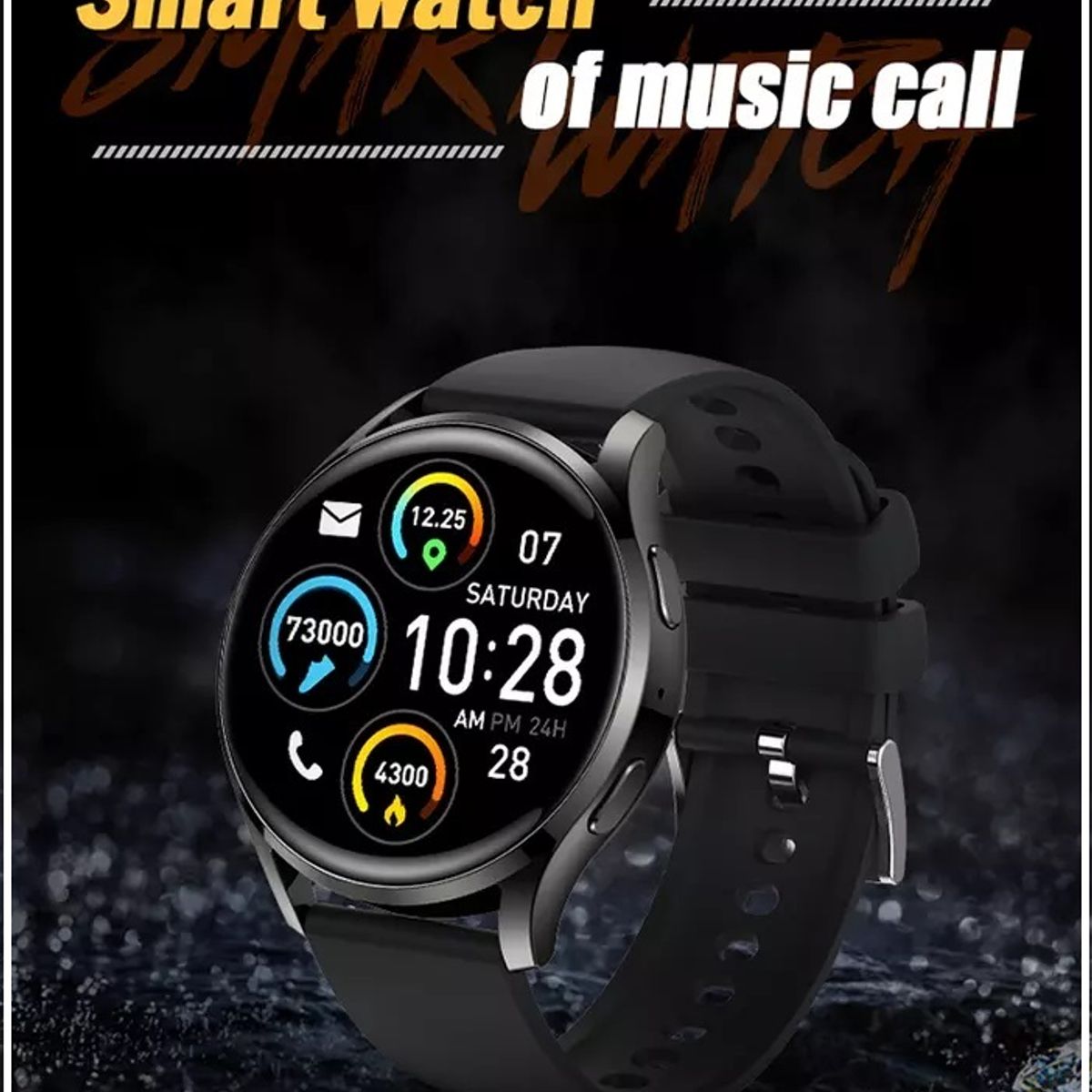 STARTECHOFFICE - Reloj Inteligente Smartwatch S37 Bluetooth Monitoreo de Salud Sport Llamadas IPX8 Compatible