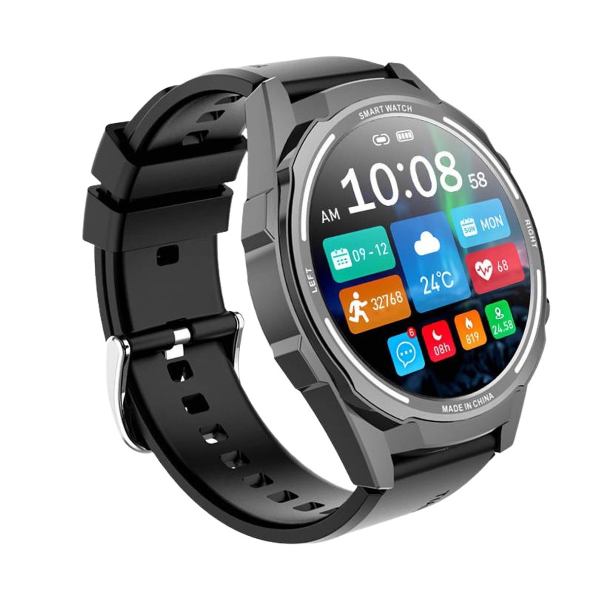 GENERICO - Reloj Inteligente Smartwatch Bluetooth Sport 1.6 Pulgadas Pantalla UHD Notificaciones Salud 680mAh